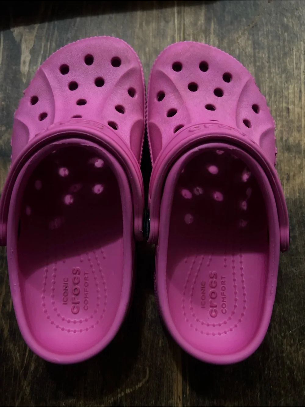 Crocs Size C10 Unisex Kids Magenta Baya Clogs